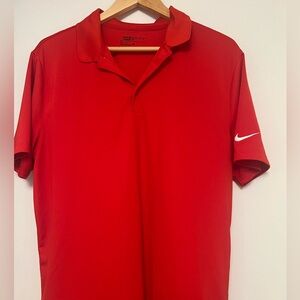 Red Nike golf polo. Size Large.